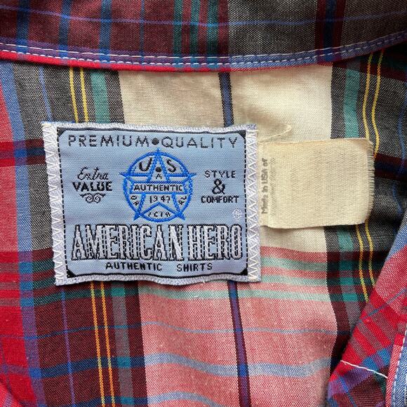 Vintage  Hero Pearl Snap Short Sleeve Western Shirt - Men's XL - Picture 3 of 4